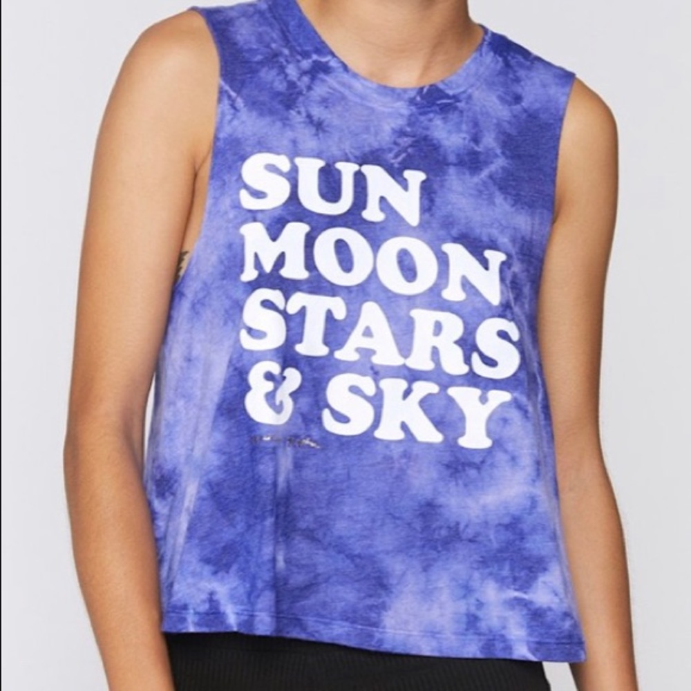 Spiritual gangster Sun Moon Crop Tank XS
